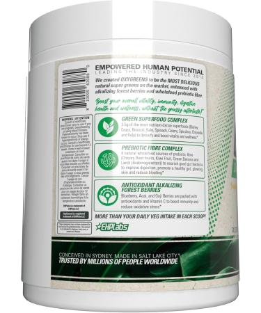 EHPlabs OxyGreens Super Greens Powder - Spirulina & Chlorella Superfood Green Juice Powder & Greens Supplements with Prebiotic Fibre Antioxidants & Immunity Support 30 Serves (Passionfruit) Passionfruit 30 Servings - Buy Online on GoSupps.com
