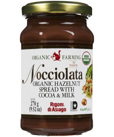 Nocciolata Organic Hazelnut Spread, 9.52 oz 9.52 Ounce (Pack of 1)