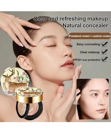 Moisturizing Double-Layer Cushion Compact Japan's Double-Layer Air Cushion 3-Color Concealer for Skin and Refreshing Makeup (2PCS) - Buy Online on GoSupps.com