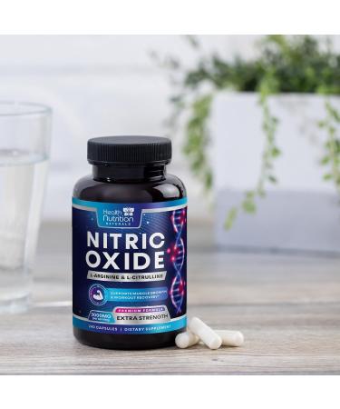 Extra Strength Nitric Oxide Booster 3000mg - 3X L-Araginine AKG & HCI + L-Citrulline Malate - Best Muscle Supporting Nitric Supplement - Natural Energy Heart Health Support Bottled USA - 240 Capsules 240 Count (Pack of 1) - Buy Online on GoSupps.com