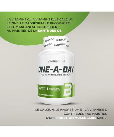 BioTechUSA One-A-Day Multivitamin | 12 Vitamins | 10 Minerals | Energy Immune & Bone Health 100 Tablets - Buy Online on GoSupps.com