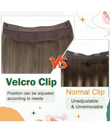 Easyouth Brown to Blonde Ombre Wire Hair Extensions | Real Human Hair | 80g 18 Inch | Invisible Fish Line Hair Balayage | #8/60 - Buy Online on GoSupps.com