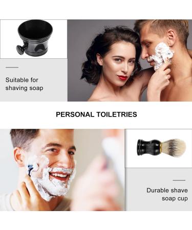 Beaupretty 2-Piece Plastic Hairdressing Set - Souvenir Mixer & Travel Mug for Men | Shaving & Beard Care | 10.8x10.8cm Black - Buy Online on GoSupps.com
