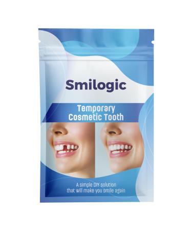 Smilogic Temporary Tooth DIY Tooth Replacement Kit Replace a Missing Tooth Yourself Realistic Fake Tooth 20 Applications Included