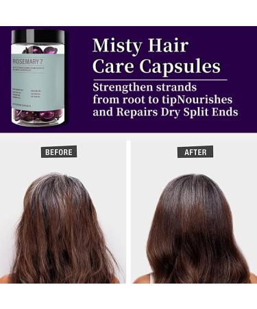 Rosemary oil hair care capsules hair serum for stronger fuller and shinier hair. Use on dry or wet hair. 40 capsules. - Buy Online on GoSupps.com