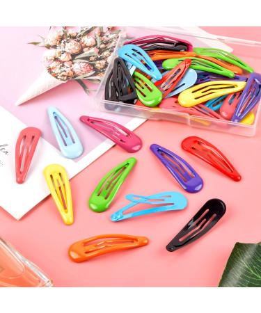 Avodova 40 Colorful Hair Clips for Kids - 5cm Snap Barrettes & Slipproof Accessories for Girls & Women - Buy Online on GoSupps.com