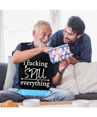 Funny Adult Bibs with Crumb Catcher | Washable & Waterproof | Reusable Gag Gift for Men, Women & Elderly | White Elephant Gift | B Style - Buy Online on GoSupps.com