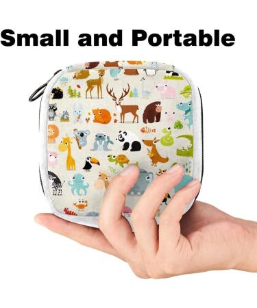 Cartoon Animal Sanitary Napkin Storage Bag - Deer & Panda Design | Color4582 - Buy Online on GoSupps.com
