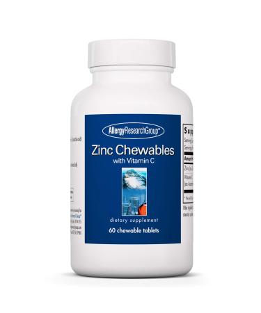 Allergy Research Group - Zinc Chewables with Vitamin C - Immune Mood Support - 60 Chewable Tablets