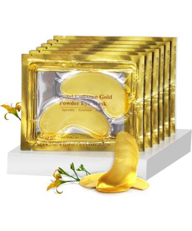 Crystal 24K Gold Eye Mask Anti-Aging Hydrolyzed Collagen and Hyaluronic Acid Under Eye Patches for Under Eye Wrinkles Dark Circles Hydrating Puffy Eyes (25 Pairs) - Buy Online on GoSupps.com