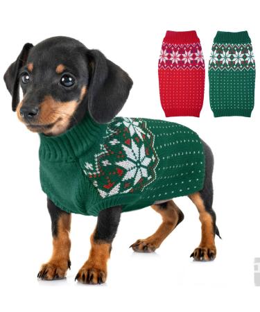 Katzinst dog sweater small dogs Christmas sweater dog dog sweater fleece dog sweater Christmas sweater for French bulldog dackel chihuahua yorkshire green s s green green - Buy Online on GoSupps.com