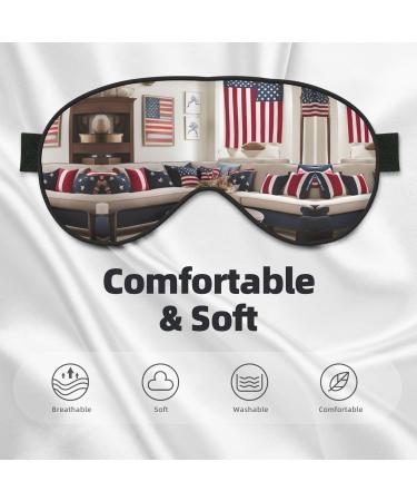 American Flag Baseball Soft Sleep Eye Mask - Breathable Women's Eye Patch for Travel & Relaxation - Buy Online on GoSupps.com