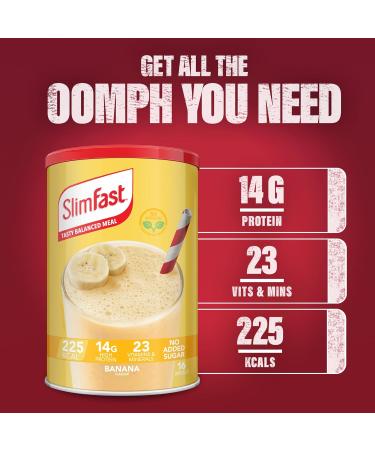 SlimFast Banana Flavor 16 Servings 584 g - Buy Online on GoSupps.com