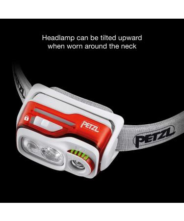 Petzl Swift RL 900 Lumens Rechargeable Headlamp with Auto Brightness, Orange - Buy Online on GoSupps.com