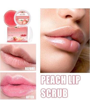 Natural Honey Peach Lip Peeling - Moisturizing & Brightening Lip Care (2 Pack) | Anti-Crack Lip Treatment - Buy Online on GoSupps.com