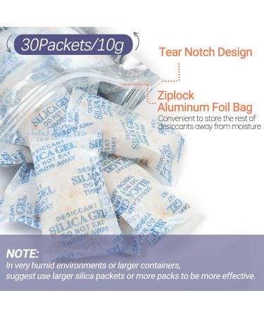 LotFancy Silica Gel Dryer Bags - Reusable 30 Pack (10g Each) for Food Storage | Safe & Non-toxic Dehydrator Peebles - Buy Online on GoSupps.com