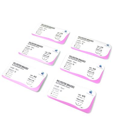 Practice Sutures Thread with Needle Kit | 24 Mixed 2/0 3/0 4/0 Sizes | for Medical and Veterinary Students | Suture Training and Education - Buy Online on GoSupps.com
