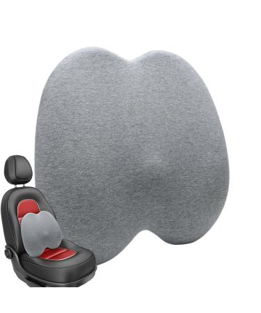 Lumbar Support Pillow | Car Seat Back Support Breathable - Car Seat Waist Protection Support Ergonomic Soft Sponge Backrest Cushion Gray
