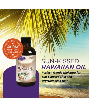 Life-Flo Organic Kukui Oil | Cold-Pressed Moisturizer for Face, Body & Hair | Soothes Dry, Sun-Exposed Skin | 4oz - Buy Online on GoSupps.com