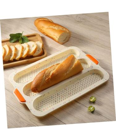Alipis 1pc 3 Bread Silicone Mold Silicone Molds Hot Dog Molds French Bread Mould Cake Second Generation 34.5x24cm White - Buy Online on GoSupps.com