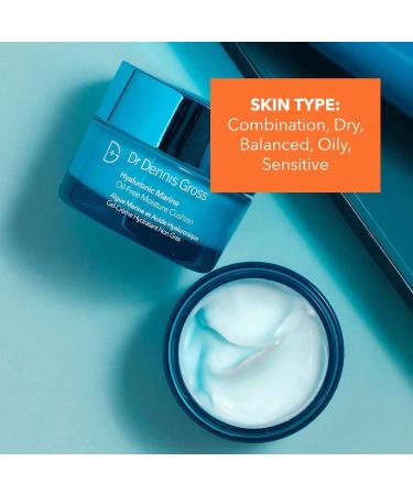 Dr. Dennis Gross Hyaluronic Marine Oil-Free Moisture Cushion 1.7 fl oz - Hydrating Gel Cream for Dull, Dehydrated, or Dry Skin - Buy Online on GoSupps.com