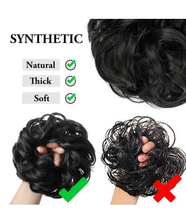 Dirty Blonde Wavy Messy Bun Scrunchie | Synthetic Ponytail Hair Extension for Women, Girls, Kids | CJL HAIR - Buy Online on GoSupps.com
