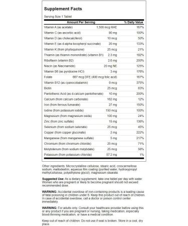 Swanson Century Formula Multivitamin with Iron 130 Tabs - Ultimate Daily Supplement - Buy Online on GoSupps.com