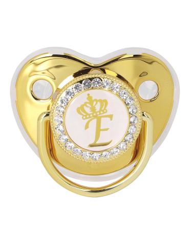Fashionable Toddler Pacifier - Portable Silicone Rhinestone 'E' Pacifier for Safe & Stylish Baby Care - Buy Online on GoSupps.com
