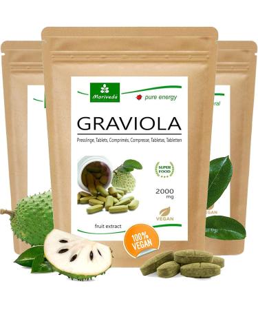 MoriVeda - Graviola Presslings I Vegan I Fruit Extract I 3X 120 Tabs