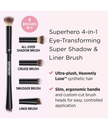 IT Cosmetics Superhero 4-in-1 Eye-Transforming Brush: Eyeliner, Eyeshadow, Crease & Smudger - Buy Online on GoSupps.com