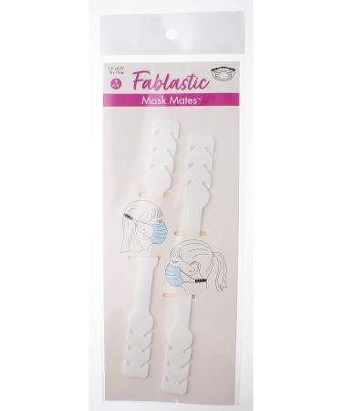 Beadsmith Fablastic Mask Mate Adjustable Extender - 2 Pieces 19.1 cm White - Convenient Mask Extension Hooks & Strap - Buy Online on GoSupps.com