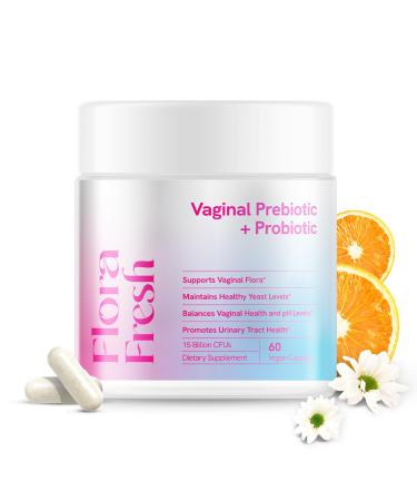 Vaginal Probiotics for Women Vaginigal Health Prebiotic + Probiotic 15 Billion CFUs 60 Capsules - Clinically Tested for UTI Prevention pH Balance & Vaginal Flora Wellness