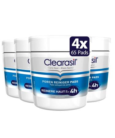 Clearasil 5-In-1 65 Ultra Cleansing Pads Pack Of 4 Unscented 260 count (Pack of 1)