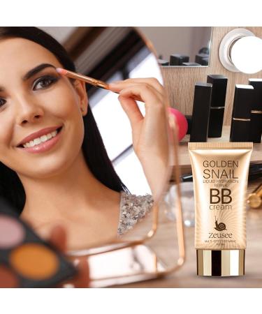 PUCHEN Snail Repair Bb Cream Face Bb Cream Makeup Dry Skin 50ml Lightweight Hydrating Foundation with Liquid Coverage High and Natural Full Coverage - Buy Online on GoSupps.com