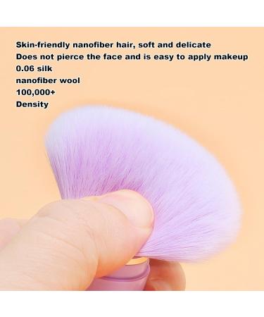 Wpsagek Retractable Foundation Brush - Compact Powder Brush Portable Face Brush with Lid for Foundation Blush Bronzer & Powder Travel Friendly purple - Buy Online on GoSupps.com