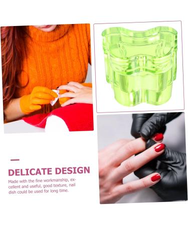 Beavorty glass acrylic nail supplies Manicure Nail Dish nail cups with lids dish for acrylic nails Acrylic Nail Dish nail dish cups nail dish with lid nail art cup crystal bowl thicken 7x5.6cm Green - Buy Online on GoSupps.com