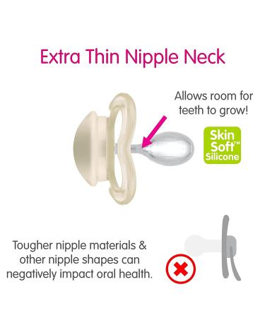 MAM Supreme Night Baby Pacifier for Sensitive Skin, Patented Nipple, 16+ Months, Girl - 2 Count, Pink - Buy Online on GoSupps.com