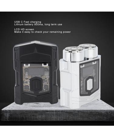 Haofy Mini Beard Trimmer - IP7 Waterproof Rechargeable Zinc Alloy Blades & LCD Display for Perfect Grooming (Black - Buy Online on GoSupps.com