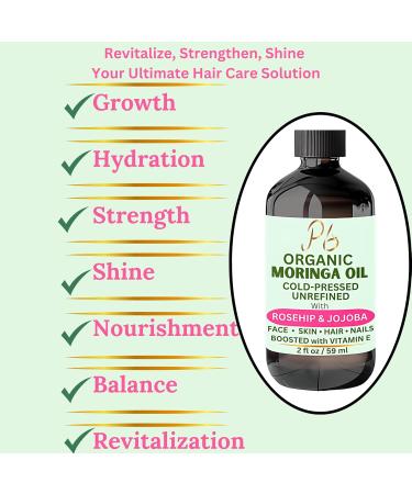 Premium Organic Cold-Pressed Moringa Oil | Unrefined Anti-Aging Face Oil with Rosehip & Jojoba | Nutrient-Rich for Skin Hair & Body - Shop Now - Buy Online on GoSupps.com