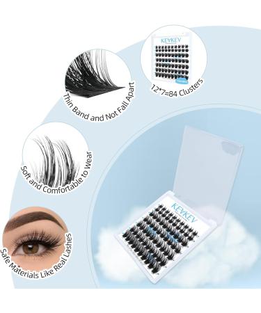 Lash Clusters 70 Pcs | DIY Individual Eyelash Extensions | Soft & Comfortable (Alpenglow C-Mix 8-16mm) - Buy Online on GoSupps.com