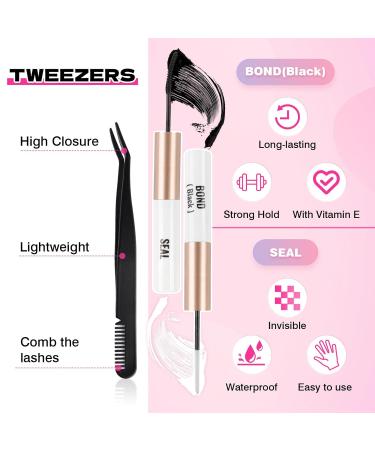 Glowing Win 144 PCS Eyelash Extensions Set - DIY Cluster Lashes with Bond & Seal Tweezers - 8-16mm Natural False Eyelashes - Buy Online on GoSupps.com