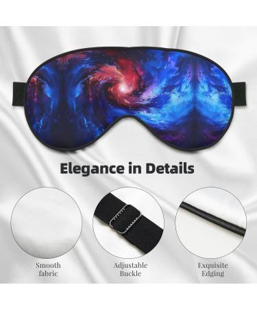 Red Blue Galaxy Print Eye Mask | Ultra-Soft & Light-Blocking for Restful Sleep - International Shipping Available - Buy Online on GoSupps.com