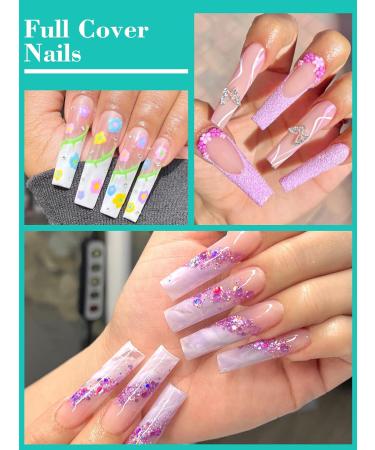 Deciniee Full Cover Gel Nail Tips 240Pcs - Square Nail Tips for Acrylic & Gel Extensions | Professional 12 Sizes for Salon & Home Nail Designs - Buy Online on GoSupps.com