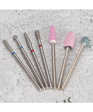 Nail Drill Bits High Efficiency Good Stability Manicure Grinding Tips Diamond Sand Wear Resistant for Nail Art Salon(NO.01) - Buy Online on GoSupps.com