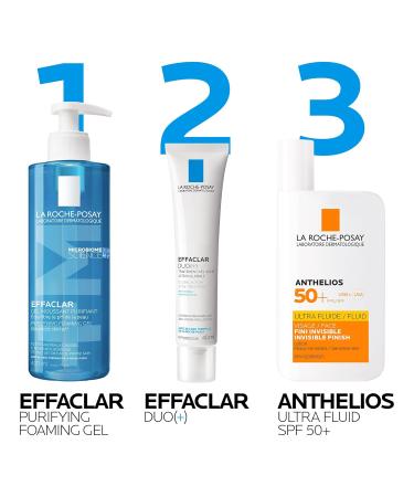 La Roche-Posay Face Wash Gel Cleanser Effaclar Gentle Purifying Foaming Gel for Oily and Sensitive Acne-Prone Skin. Alcohol-free Soap-Free Paraben-free Non-Comedogenic 400mL - Buy Online on GoSupps.com
