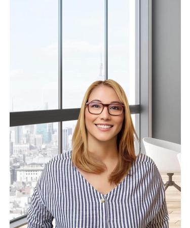 EZ Women & Men Reading Glasses - Blue Light Blocking Slim Compact Computer Readers 1.5x - Buy Online on GoSupps.com