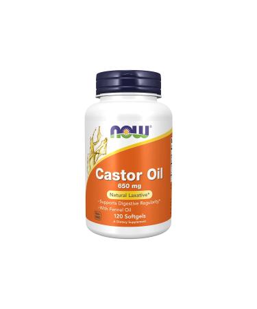 Now Foods Castor Oil 650 mg 120 Softgels - Buy Online on GoSupps.com