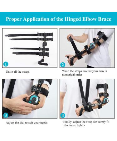 Hinged ROM Elbow Brace with Hand Grip | Post-Op Support & Sling Stabilizer for Arm Injury Recovery | Fracture Rehabilitation - Left Arm - Buy Online on GoSupps.com