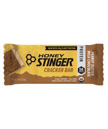 Honey Stinger Protein Cracker Bar | Peanut Butter Milk Chocolate | Protein Packed Food for Exercise, Endurance and Performance | Sports Nutrition Snack for Home & Gym, Post Workout | Box of 12 Protein Cracker Bar Peanut Bu…