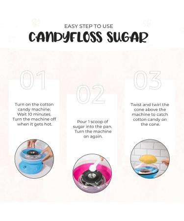 Baking Beauty and Beyond Premium Tropical Flavour Floss Sugar 800g - Natural Ingredients for Cotton Candy - Ideal for Every Occasion - Buy Online on GoSupps.com